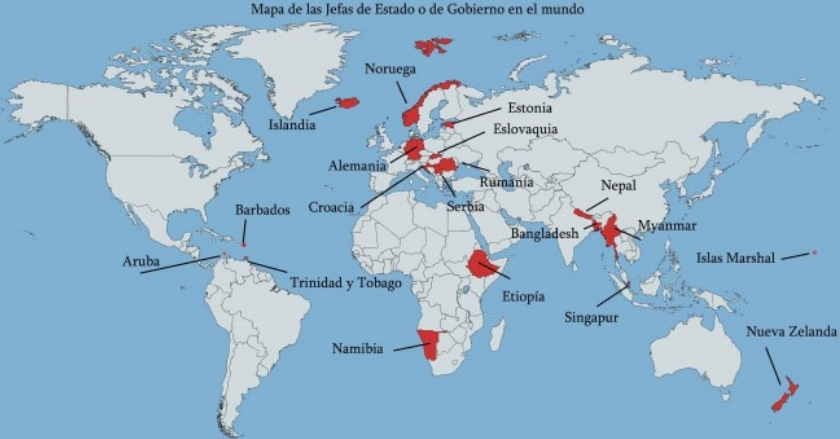 El mapa que demuestra el machismo en la política mundial