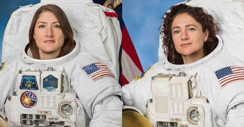 Realizan primera caminata espacial exclusivamente de mujeres