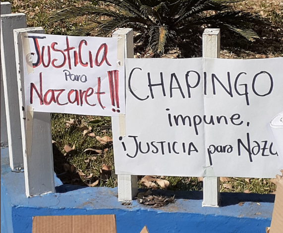“Queremos vivir sin miedo”: protestan por feminicidio de Nazaret, estudiante de Chapingo