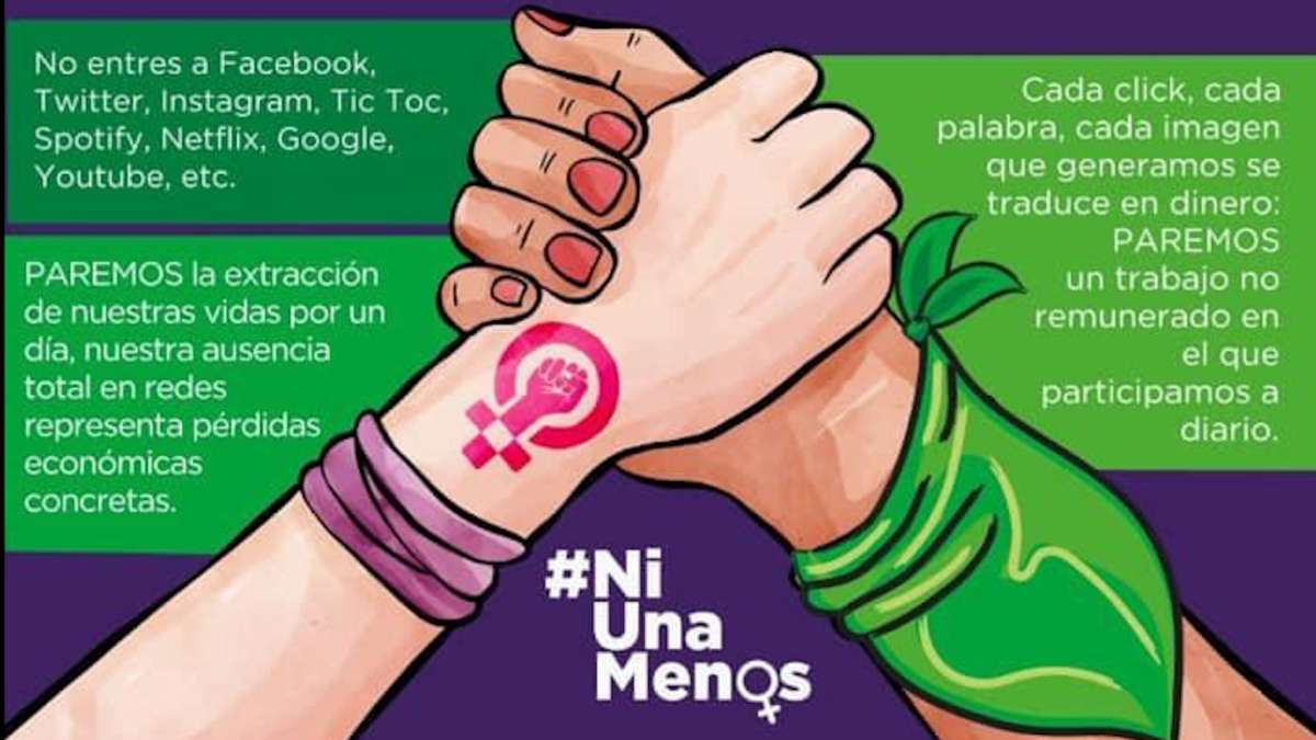 #UnDíaSinNosotras: Mujeres convocan a paro también en redes sociales