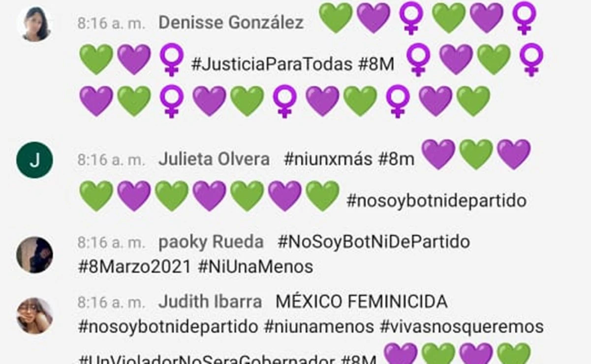 «No soy bot», mujeres protestan en transmisión de «La Mañanera»