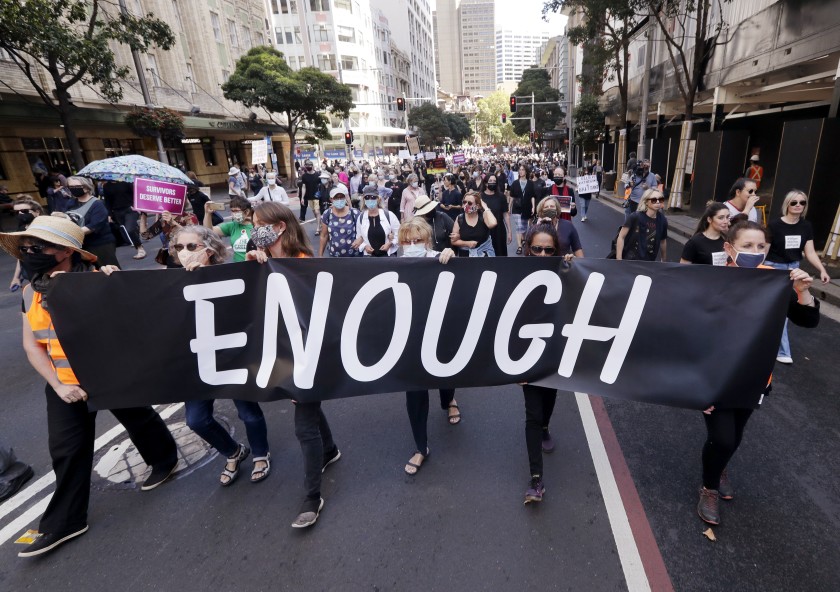 Australianas marchan para pedir justicia para las mujeres