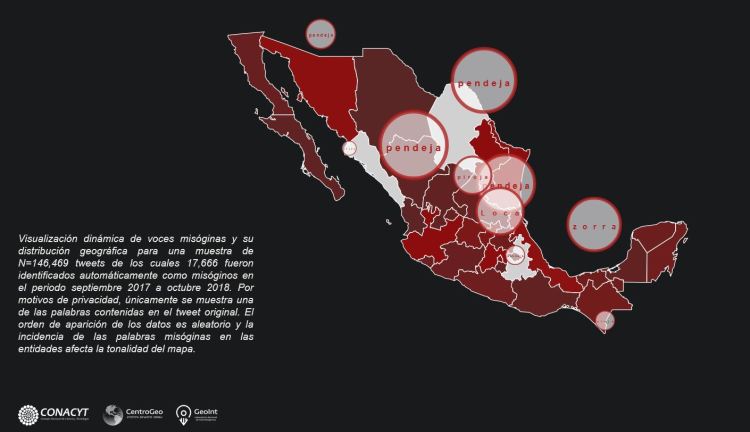 El mapa que muestra la misoginia en las redes sociales