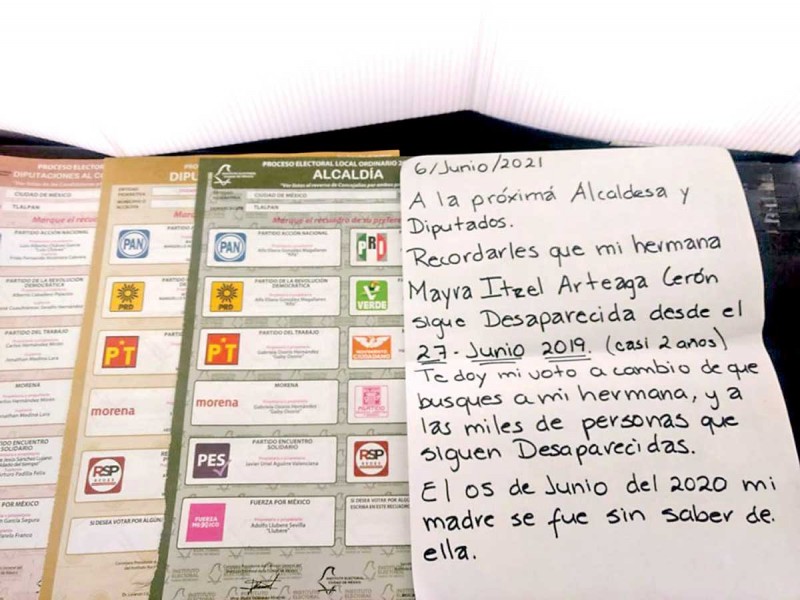 Voto nulo, respuesta a violencia contra las mujeres