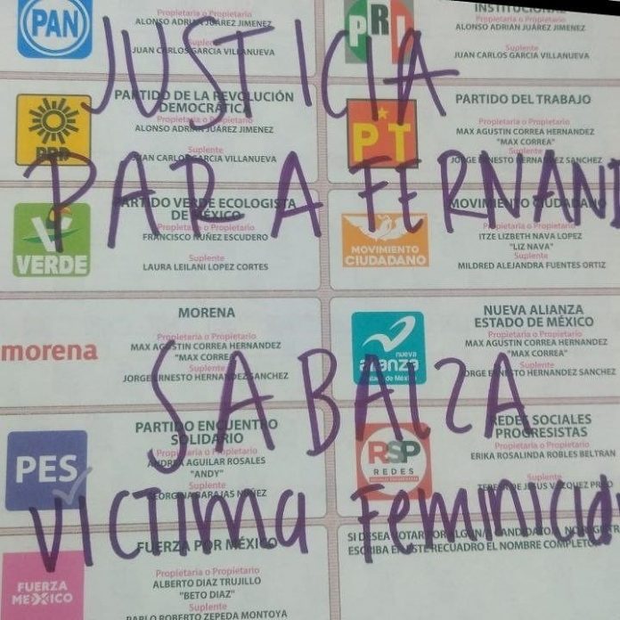 Demandan justicia por mujeres desaparecidas y feminicidios en boletas de la jornada electoral