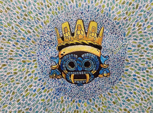 Con dibujo de Tláloc niña mexicana gana concurso en Japón