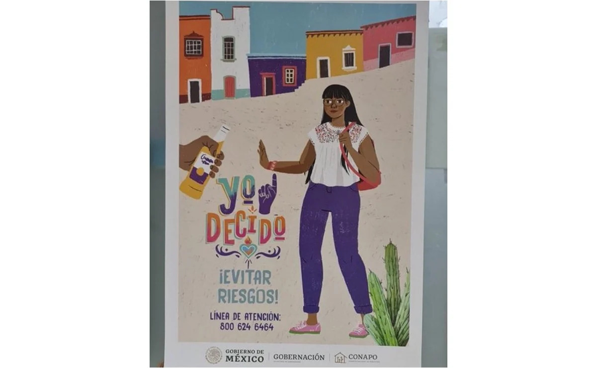 Critican en redes campaña de gobierno: piden a mujeres «evitar riesgos» rechazando una cerveza