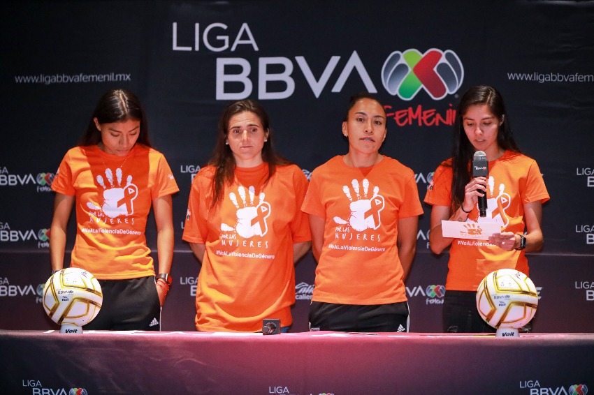 Liga MX Femenil: América y Tigres se unieron en contra de la violencia a la mujer previo a la Final
