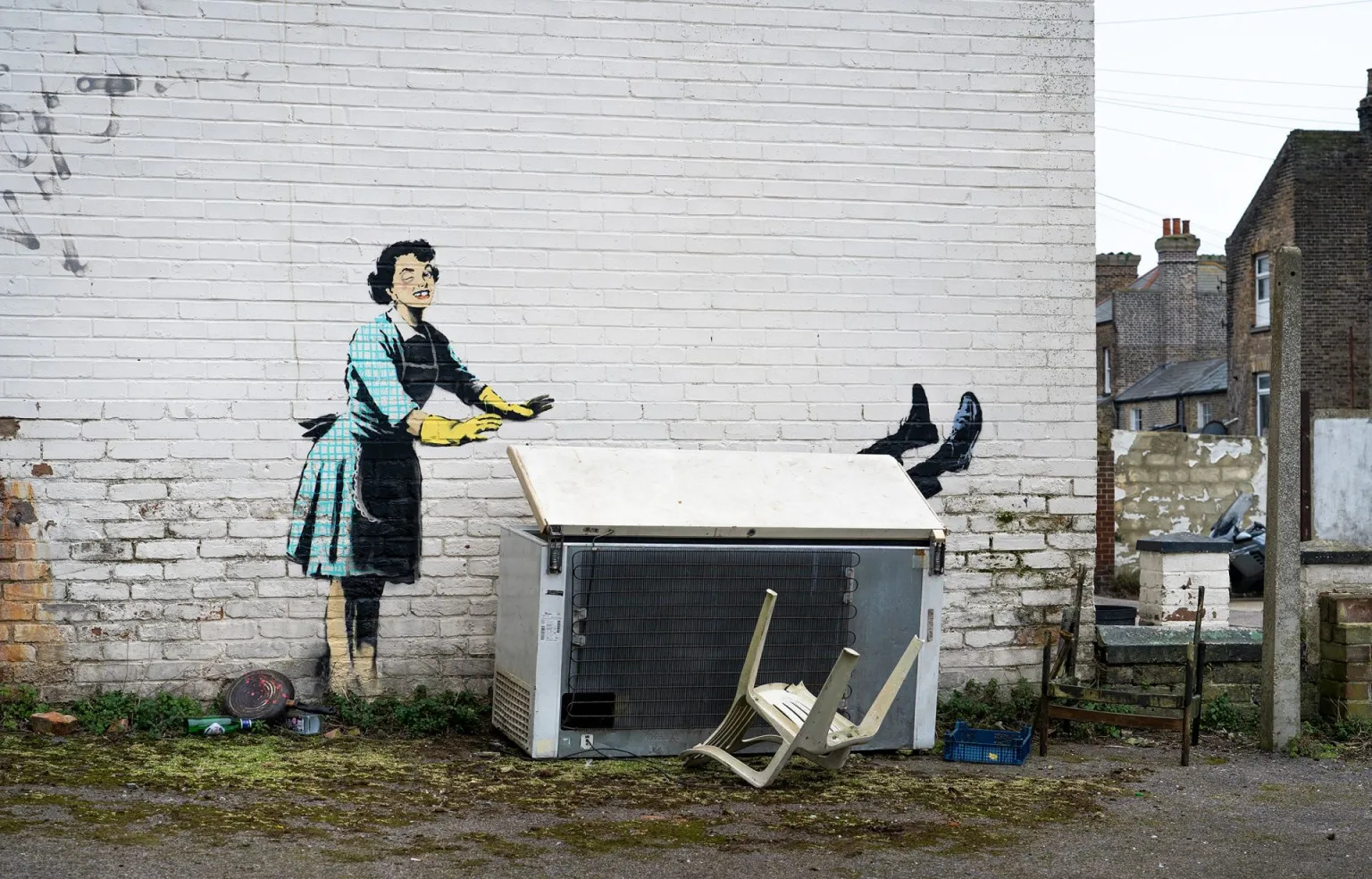 “Máscara del Día de San Valentín”, el mural de Banksy contra la violencia de género